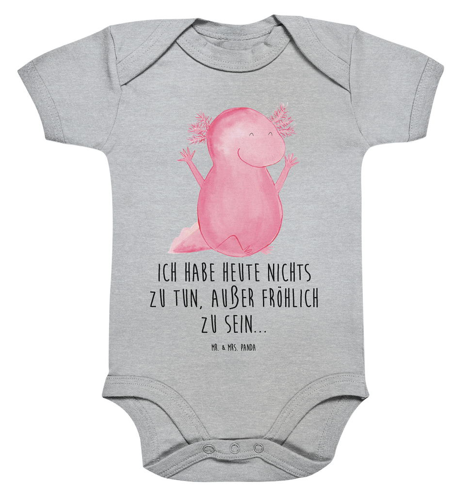 Organic Baby Body Axolotl Hurra Babykleidung, Babystrampler, Strampler, Wickelbody, Baby Erstausstattung, Junge, Mädchen, Axolotl, Molch, Axolot, Schwanzlurch, Lurch, Lurche, fröhlich, Spaß, Freude, Motivation, Zufriedenheit