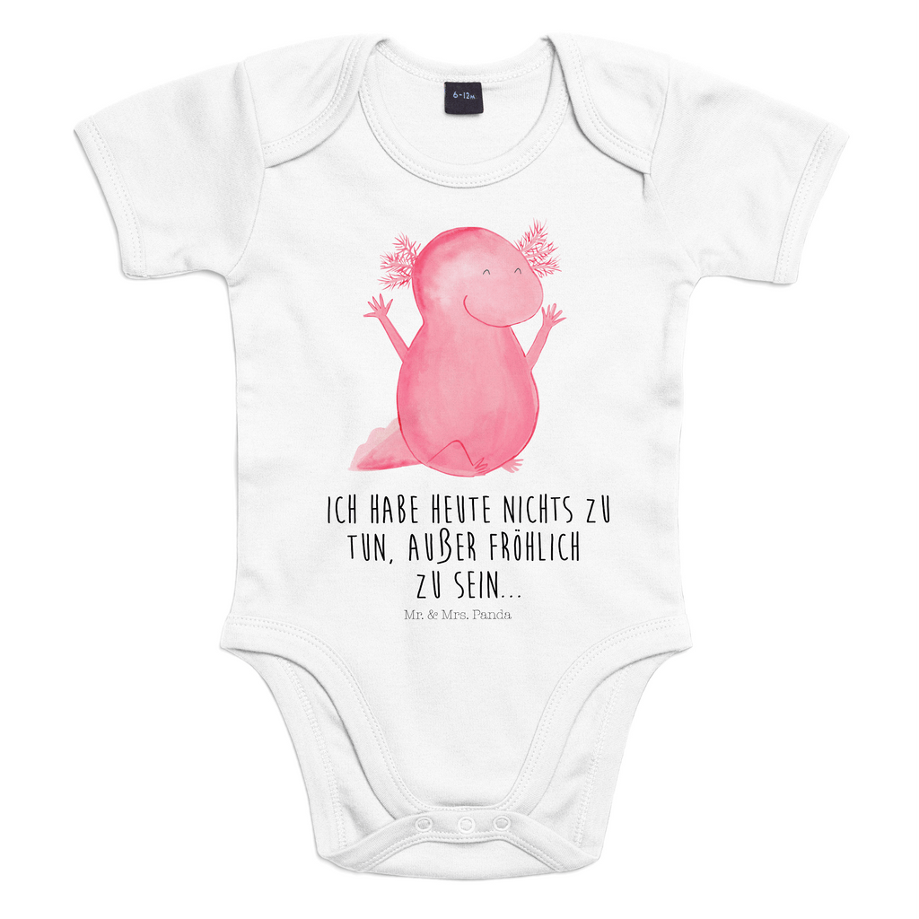 Organic Baby Body Axolotl Hurra Babykleidung, Babystrampler, Strampler, Wickelbody, Baby Erstausstattung, Junge, Mädchen, Axolotl, Molch, Axolot, Schwanzlurch, Lurch, Lurche, fröhlich, Spaß, Freude, Motivation, Zufriedenheit