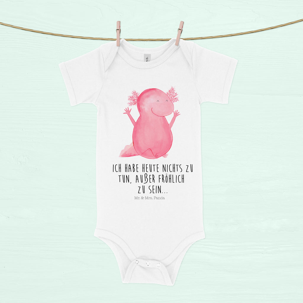 Organic Baby Body Axolotl Hurra Babykleidung, Babystrampler, Strampler, Wickelbody, Baby Erstausstattung, Junge, Mädchen, Axolotl, Molch, Axolot, Schwanzlurch, Lurch, Lurche, fröhlich, Spaß, Freude, Motivation, Zufriedenheit