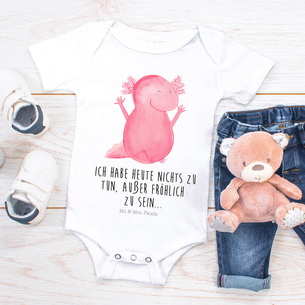 Organic Baby Body Axolotl Hurra Babykleidung, Babystrampler, Strampler, Wickelbody, Baby Erstausstattung, Junge, Mädchen, Axolotl, Molch, Axolot, Schwanzlurch, Lurch, Lurche, fröhlich, Spaß, Freude, Motivation, Zufriedenheit