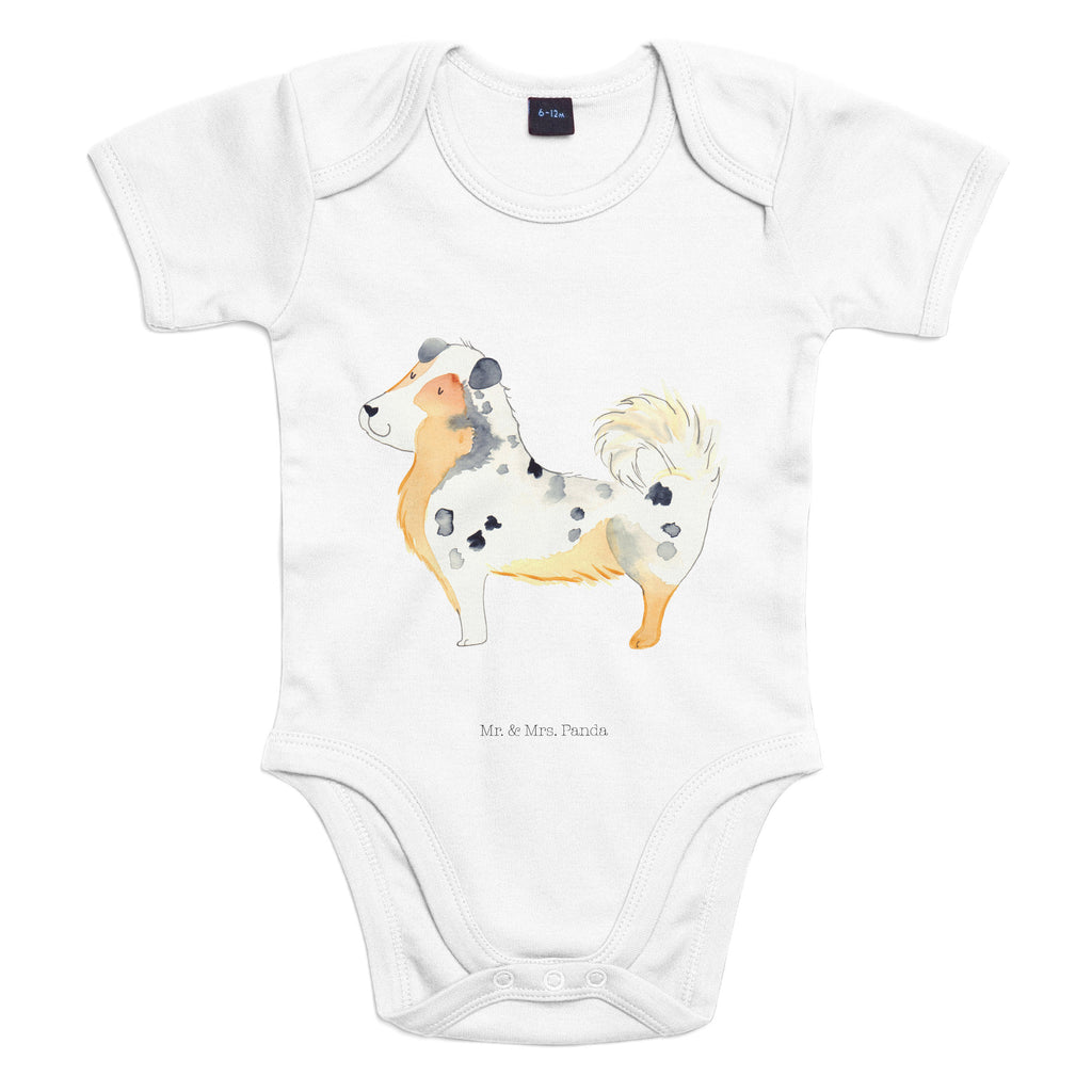 Organic Baby Body Australien Shepherd Babykleidung, Babystrampler, Strampler, Wickelbody, Baby Erstausstattung, Junge, Mädchen, Hund, Hundemotiv, Haustier, Hunderasse, Tierliebhaber, Hundebesitzer, Sprüche, Australien Shepherd, Shepherd, Hundeliebe, Familienhund, Spruch