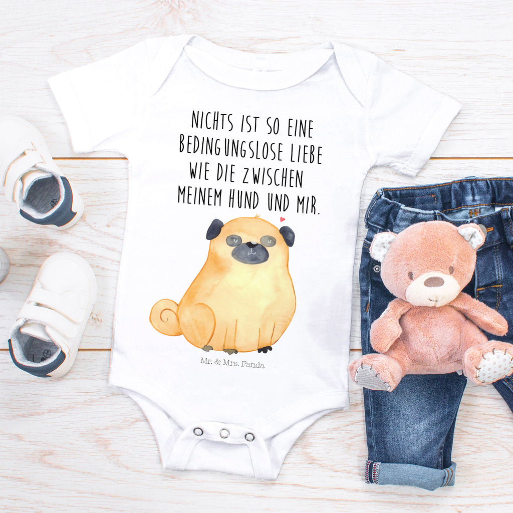 Organic Baby Body Mops Babykleidung, Babystrampler, Strampler, Wickelbody, Baby Erstausstattung, Junge, Mädchen, Hund, Hundemotiv, Haustier, Hunderasse, Tierliebhaber, Hundebesitzer, Sprüche, Mops, Liebe, Hundeliebe