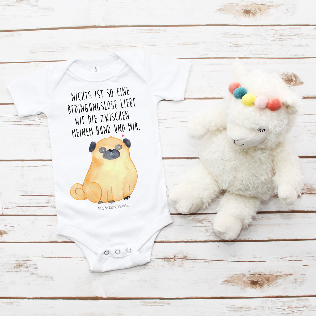 Organic Baby Body Mops Babykleidung, Babystrampler, Strampler, Wickelbody, Baby Erstausstattung, Junge, Mädchen, Hund, Hundemotiv, Haustier, Hunderasse, Tierliebhaber, Hundebesitzer, Sprüche, Mops, Liebe, Hundeliebe