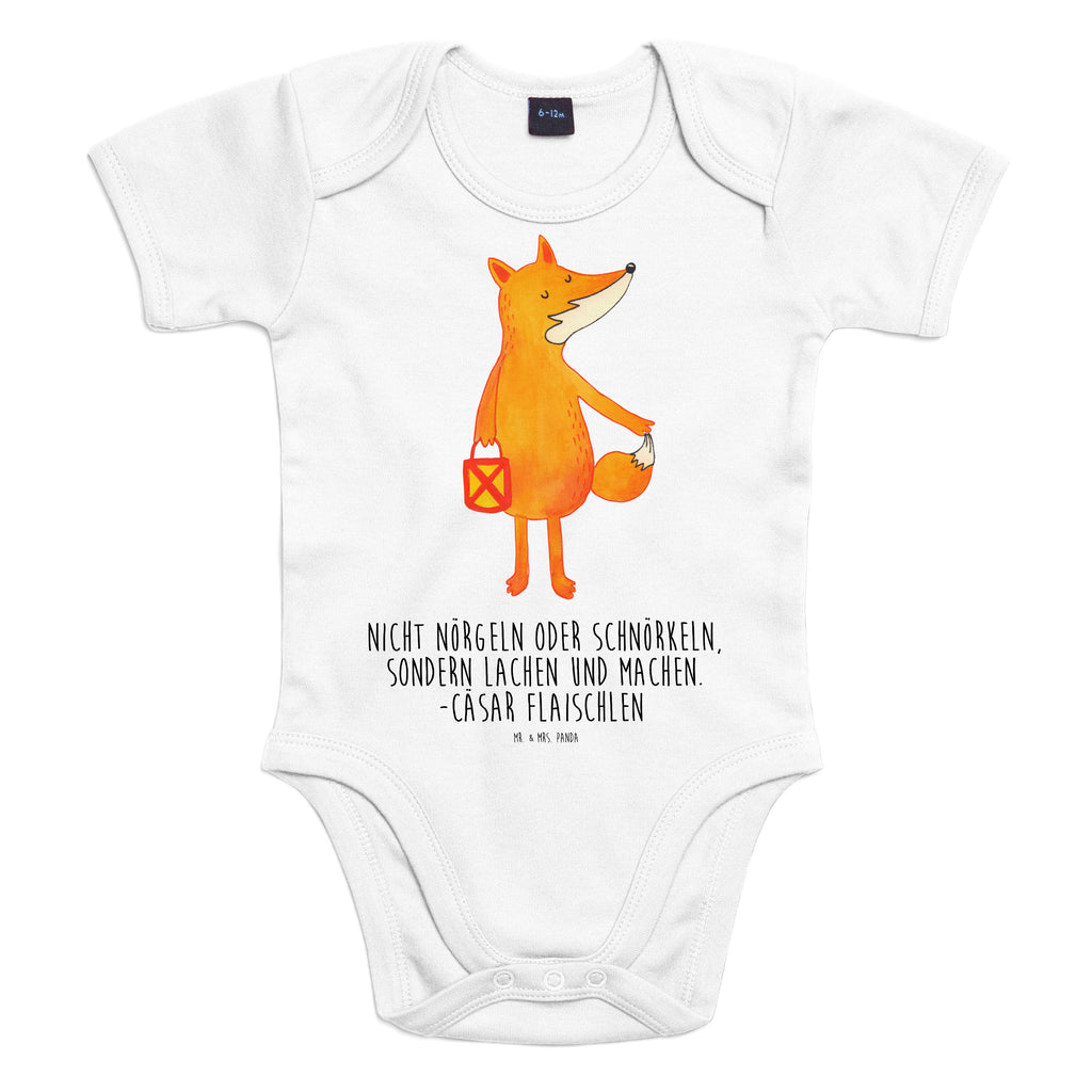 Organic Baby Body Fuchs Laterne Babykleidung, Babystrampler, Strampler, Wickelbody, Baby Erstausstattung, Junge, Mädchen, Fuchs, Füchse, Spruch trösten, Liebeskummer Spruch, Laterne, Sankt Martin, Laternenumzug, Aufmuntern, Cäsar Otto Hugo Flaischlen