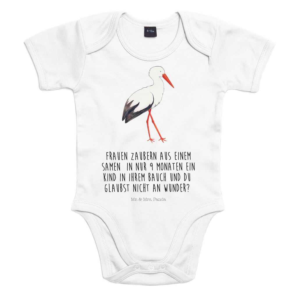 Organic Baby Body Storch Babykleidung, Babystrampler, Strampler, Wickelbody, Baby Erstausstattung, Junge, Mädchen, Tiermotive, Gute Laune, lustige Sprüche, Tiere, Storch, Störche, Schwangerschaft, Geburt, Mutter, Mütter, Mutter werden, Schwanger, Babybauch, Baby