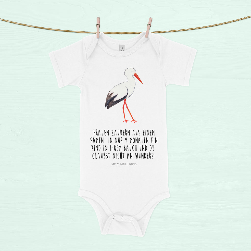 Organic Baby Body Storch Babykleidung, Babystrampler, Strampler, Wickelbody, Baby Erstausstattung, Junge, Mädchen, Tiermotive, Gute Laune, lustige Sprüche, Tiere, Storch, Störche, Schwangerschaft, Geburt, Mutter, Mütter, Mutter werden, Schwanger, Babybauch, Baby