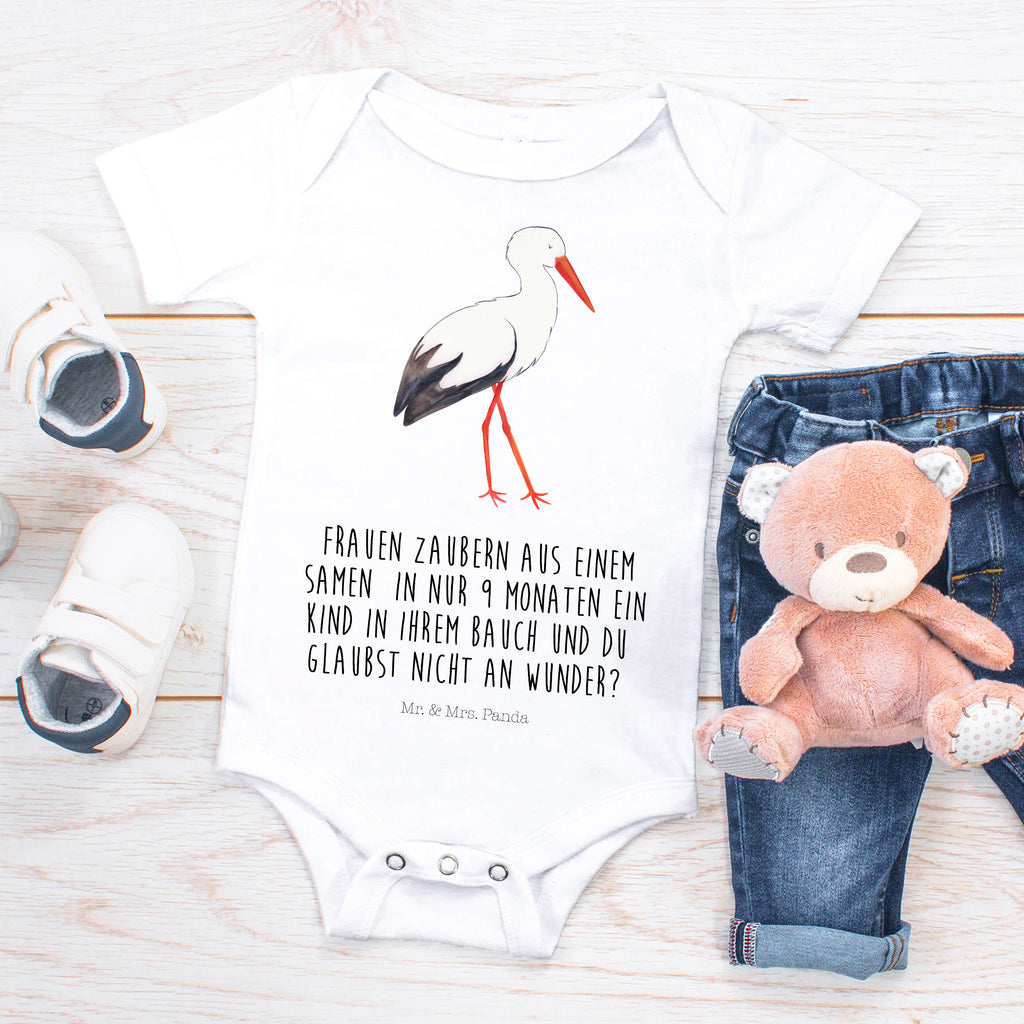 Organic Baby Body Storch Babykleidung, Babystrampler, Strampler, Wickelbody, Baby Erstausstattung, Junge, Mädchen, Tiermotive, Gute Laune, lustige Sprüche, Tiere, Storch, Störche, Schwangerschaft, Geburt, Mutter, Mütter, Mutter werden, Schwanger, Babybauch, Baby