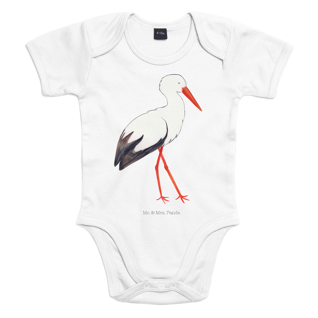 Organic Baby Body Storch Babykleidung, Babystrampler, Strampler, Wickelbody, Baby Erstausstattung, Junge, Mädchen, Tiermotive, Gute Laune, lustige Sprüche, Tiere, Storch, Störche, Schwangerschaft, Geburt, Mutter, Mütter, Mutter werden, Schwanger, Babybauch, Baby