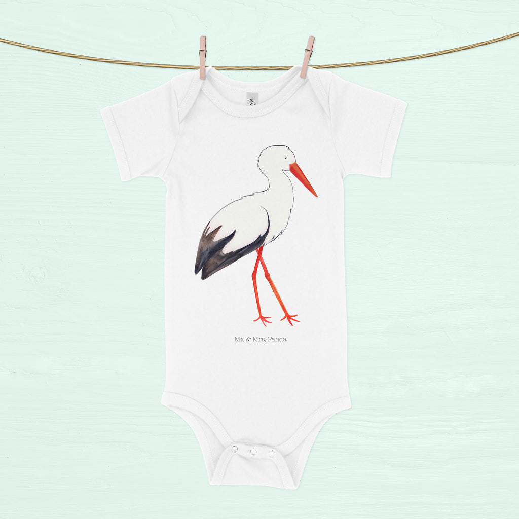 Organic Baby Body Storch Babykleidung, Babystrampler, Strampler, Wickelbody, Baby Erstausstattung, Junge, Mädchen, Tiermotive, Gute Laune, lustige Sprüche, Tiere, Storch, Störche, Schwangerschaft, Geburt, Mutter, Mütter, Mutter werden, Schwanger, Babybauch, Baby