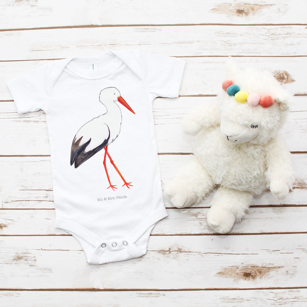 Organic Baby Body Storch Babykleidung, Babystrampler, Strampler, Wickelbody, Baby Erstausstattung, Junge, Mädchen, Tiermotive, Gute Laune, lustige Sprüche, Tiere, Storch, Störche, Schwangerschaft, Geburt, Mutter, Mütter, Mutter werden, Schwanger, Babybauch, Baby