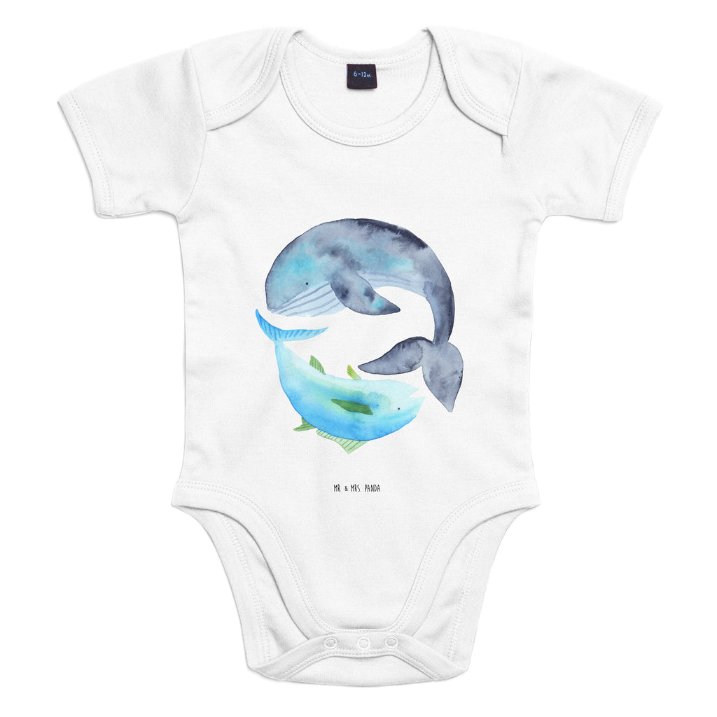 Organic Baby Body Walfisch & Thunfisch Babykleidung, Babystrampler, Strampler, Wickelbody, Baby Erstausstattung, Junge, Mädchen, Tiermotive, Gute Laune, lustige Sprüche, Tiere, Wal, Wahl, Tunfisch, Wortwitz lustig, Spruch lustig, Flachwitz, Witz, Spruch des Tages, Flachwitz Geschenk
