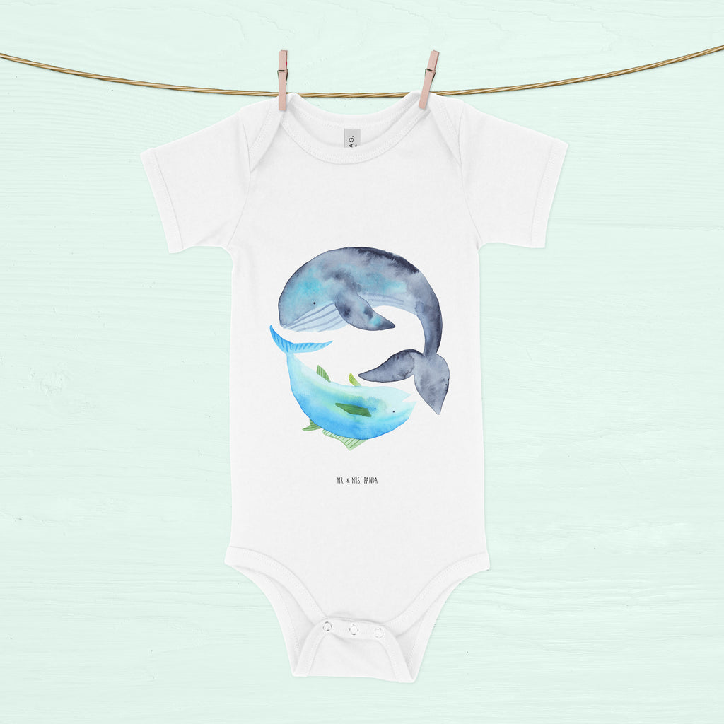 Organic Baby Body Walfisch & Thunfisch Babykleidung, Babystrampler, Strampler, Wickelbody, Baby Erstausstattung, Junge, Mädchen, Tiermotive, Gute Laune, lustige Sprüche, Tiere, Wal, Wahl, Tunfisch, Wortwitz lustig, Spruch lustig, Flachwitz, Witz, Spruch des Tages, Flachwitz Geschenk