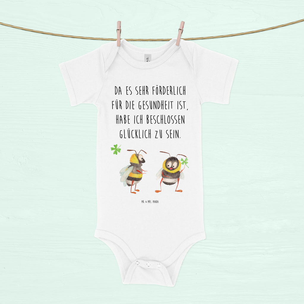 Organic Baby Body Hummeln mit Kleeblatt Babykleidung, Babystrampler, Strampler, Wickelbody, Baby Erstausstattung, Junge, Mädchen, Tiermotive, Gute Laune, lustige Sprüche, Tiere, Hummel, Biene, Spruch positiv, Biene Deko, Spruch schön, glücklich sein, glücklich werden, Spruch fröhlich