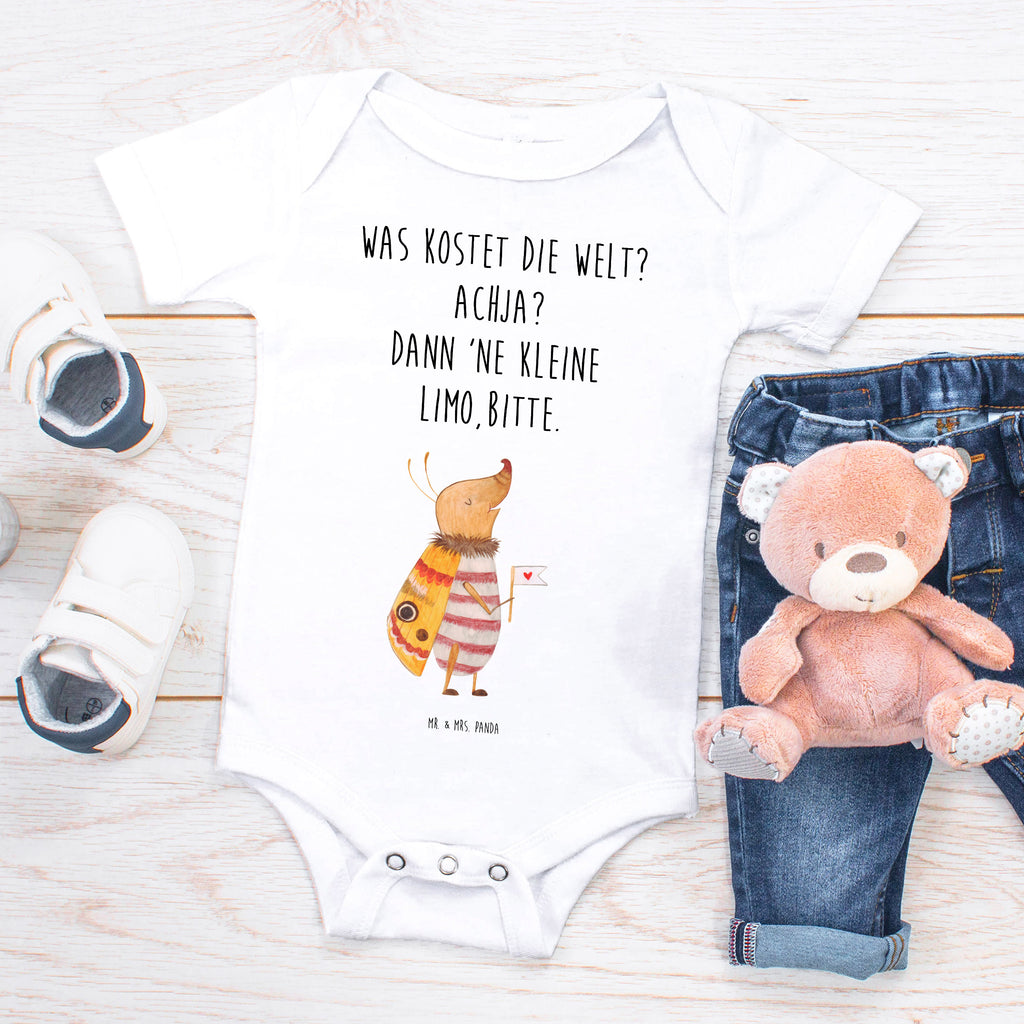Organic Baby Body Nachtfalter mit Fähnchen Babykleidung, Babystrampler, Strampler, Wickelbody, Baby Erstausstattung, Junge, Mädchen, Tiermotive, Gute Laune, lustige Sprüche, Tiere, Nachtfalter, Käfer, Spruch lustig, Spruch witzig, süß, niedlich, Küche Deko, Was kostet die Welt