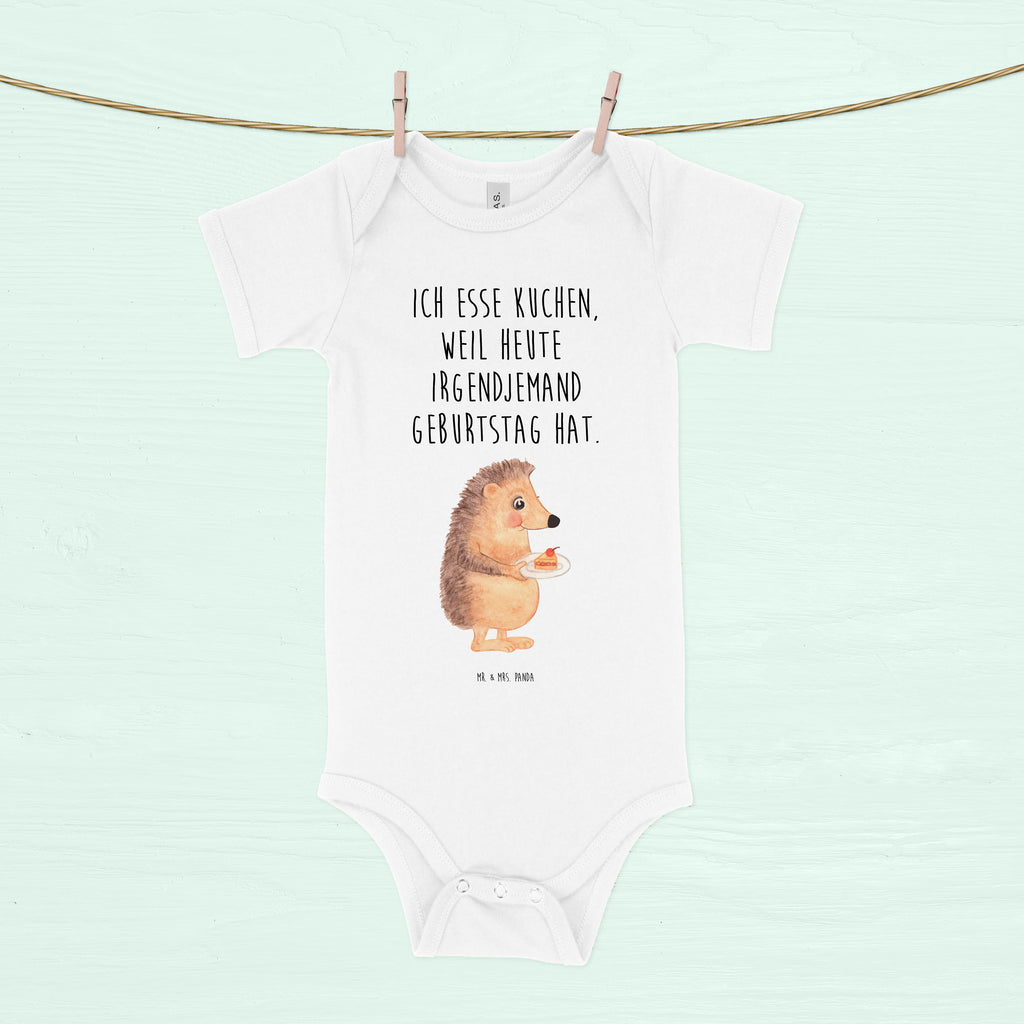 Organic Baby Body Igel mit Kuchenstück Babykleidung, Babystrampler, Strampler, Wickelbody, Baby Erstausstattung, Junge, Mädchen, Tiermotive, Gute Laune, lustige Sprüche, Tiere, Igel, Essen Spruch, Kuchen, Backen Geschenk, Kuchen backen, Einladung Party, Geburtstagskuchen, Torte