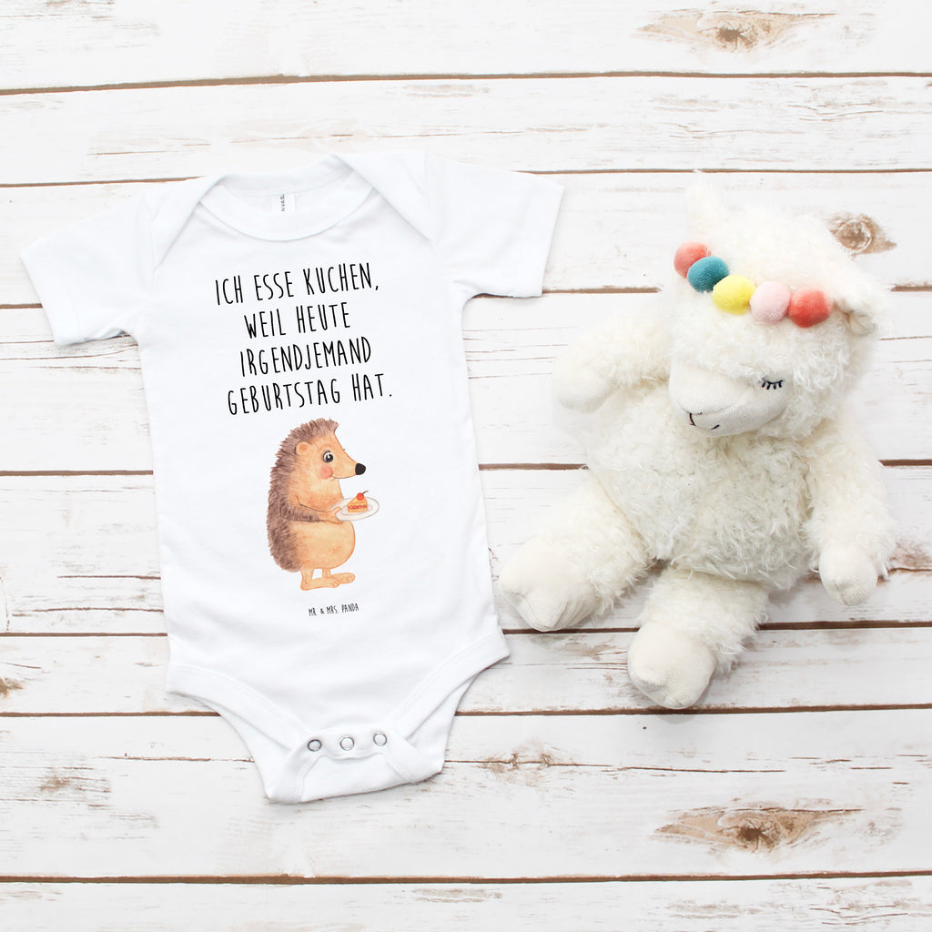 Organic Baby Body Igel mit Kuchenstück Babykleidung, Babystrampler, Strampler, Wickelbody, Baby Erstausstattung, Junge, Mädchen, Tiermotive, Gute Laune, lustige Sprüche, Tiere, Igel, Essen Spruch, Kuchen, Backen Geschenk, Kuchen backen, Einladung Party, Geburtstagskuchen, Torte
