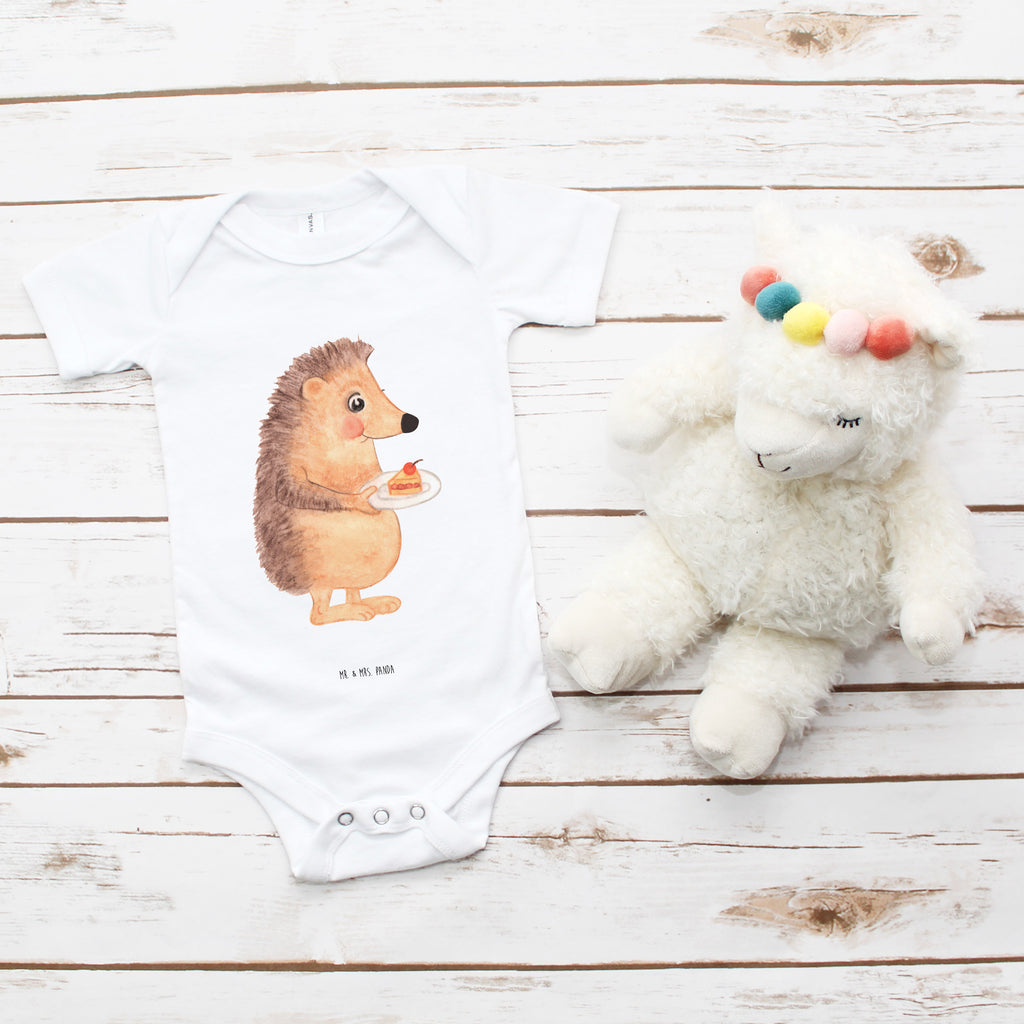 Organic Baby Body Igel mit Kuchenstück Babykleidung, Babystrampler, Strampler, Wickelbody, Baby Erstausstattung, Junge, Mädchen, Tiermotive, Gute Laune, lustige Sprüche, Tiere, Igel, Essen Spruch, Kuchen, Backen Geschenk, Kuchen backen, Einladung Party, Geburtstagskuchen, Torte