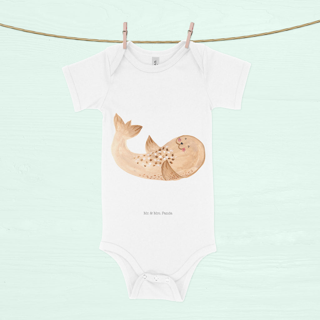 Organic Baby Body Robbe liegend Babykleidung, Babystrampler, Strampler, Wickelbody, Baby Erstausstattung, Junge, Mädchen, Tiermotive, Gute Laune, lustige Sprüche, Tiere, Robbe, Robben, Seehund, Strand, Meerestier, Ostsee, Nordsee, Lachen, Freude