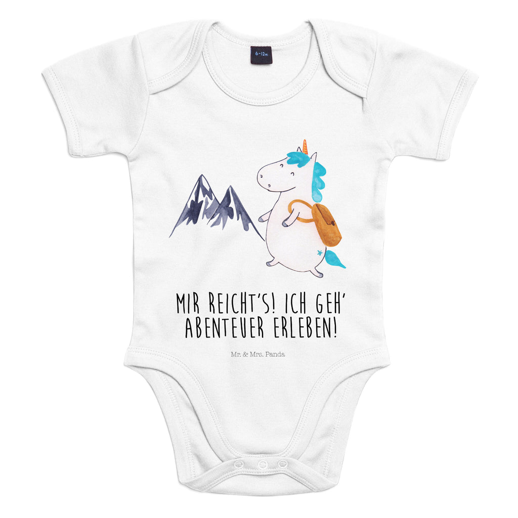 Organic Baby Body Einhorn Bergsteiger Babykleidung, Babystrampler, Strampler, Wickelbody, Baby Erstausstattung, Junge, Mädchen, Einhorn, Einhörner, Einhorn Deko, Pegasus, Unicorn, Bergsteiger, Abenteuer, Berge, Abenteurer, Weltenbummler, Weltreise, Reisen, Urlaub, Entdecker