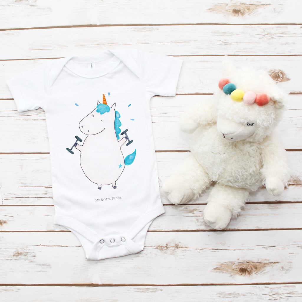 Organic Baby Body Einhorn Fitness Babykleidung, Babystrampler, Strampler, Wickelbody, Baby Erstausstattung, Junge, Mädchen, Einhorn, Einhörner, Einhorn Deko, Pegasus, Unicorn, Gym, Fitness, Fitnessstudio, Diät, Abnehmen, Sport, Pumpen, Geräte, Sixpack