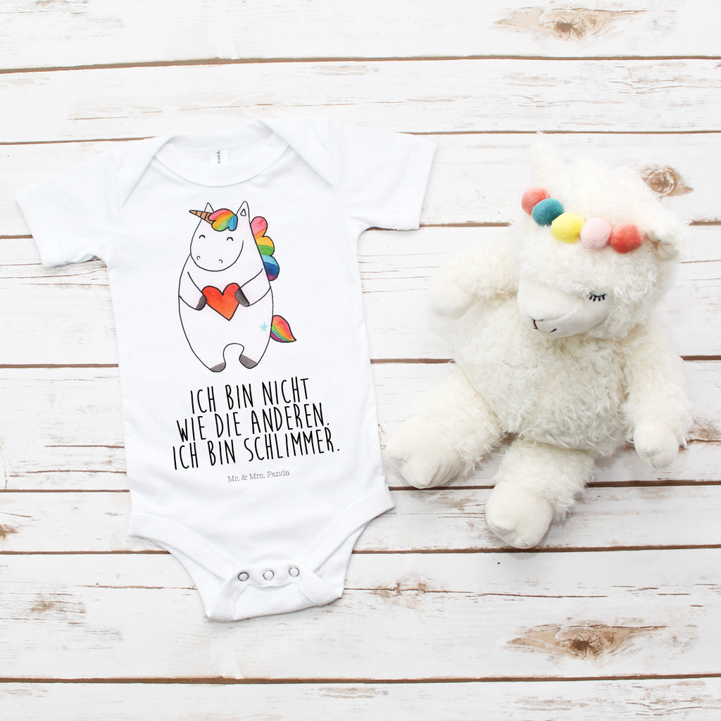 Organic Baby Body Einhorn Herz Babykleidung, Babystrampler, Strampler, Wickelbody, Baby Erstausstattung, Junge, Mädchen, Einhorn, Einhörner, Einhorn Deko, Pegasus, Unicorn, Herz, schlimm, böse, witzig, lustig, Freundin, anders, bunt