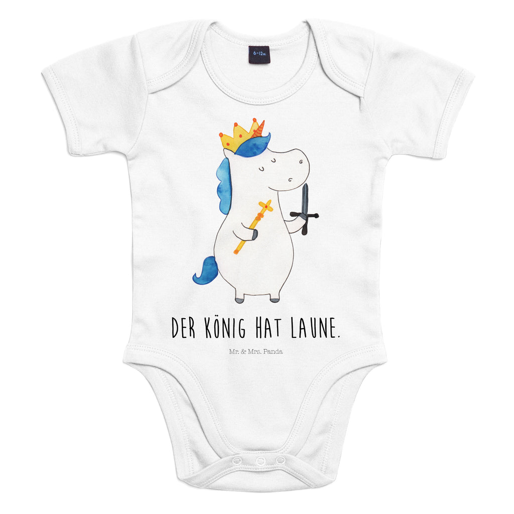 Organic Baby Body Einhorn König mit Schwert Babykleidung, Babystrampler, Strampler, Wickelbody, Baby Erstausstattung, Junge, Mädchen, Einhorn, Einhörner, Einhorn Deko, Pegasus, Unicorn, König, Ritter, Mittelalter