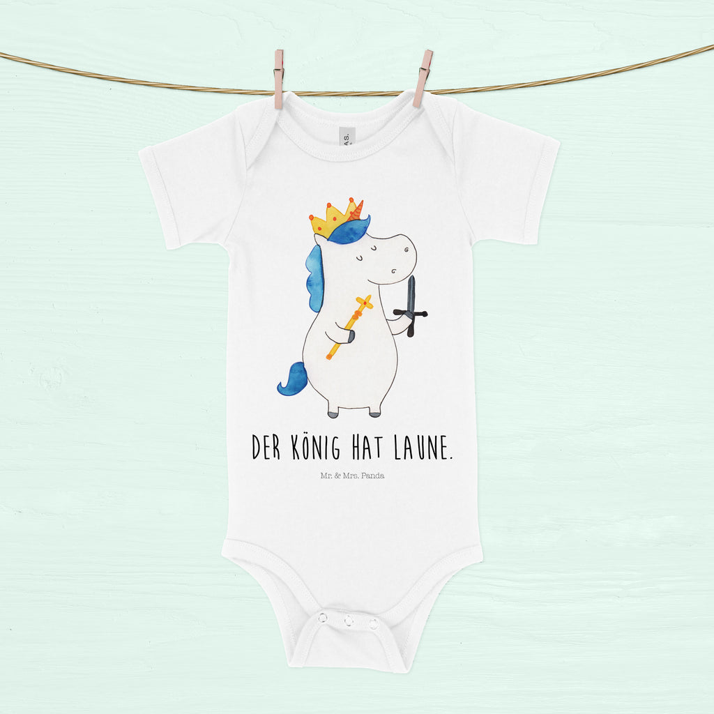 Organic Baby Body Einhorn König mit Schwert Babykleidung, Babystrampler, Strampler, Wickelbody, Baby Erstausstattung, Junge, Mädchen, Einhorn, Einhörner, Einhorn Deko, Pegasus, Unicorn, König, Ritter, Mittelalter