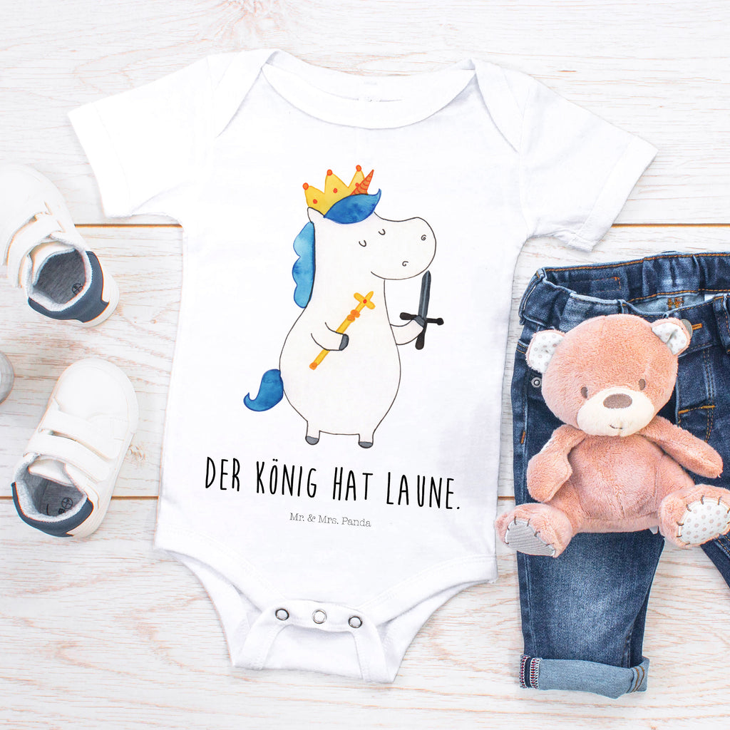 Organic Baby Body Einhorn König mit Schwert Babykleidung, Babystrampler, Strampler, Wickelbody, Baby Erstausstattung, Junge, Mädchen, Einhorn, Einhörner, Einhorn Deko, Pegasus, Unicorn, König, Ritter, Mittelalter