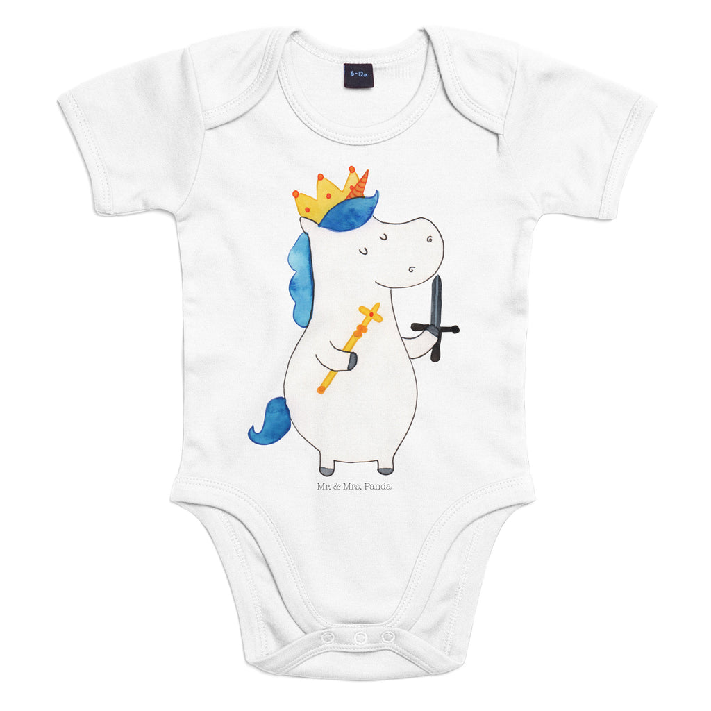 Organic Baby Body Einhorn König mit Schwert Babykleidung, Babystrampler, Strampler, Wickelbody, Baby Erstausstattung, Junge, Mädchen, Einhorn, Einhörner, Einhorn Deko, Pegasus, Unicorn, König, Ritter, Mittelalter