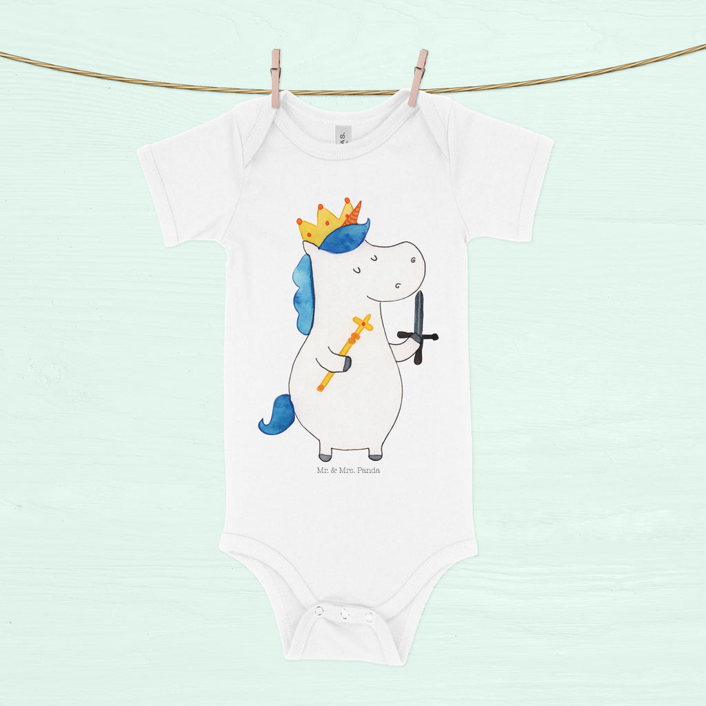 Organic Baby Body Einhorn König mit Schwert Babykleidung, Babystrampler, Strampler, Wickelbody, Baby Erstausstattung, Junge, Mädchen, Einhorn, Einhörner, Einhorn Deko, Pegasus, Unicorn, König, Ritter, Mittelalter