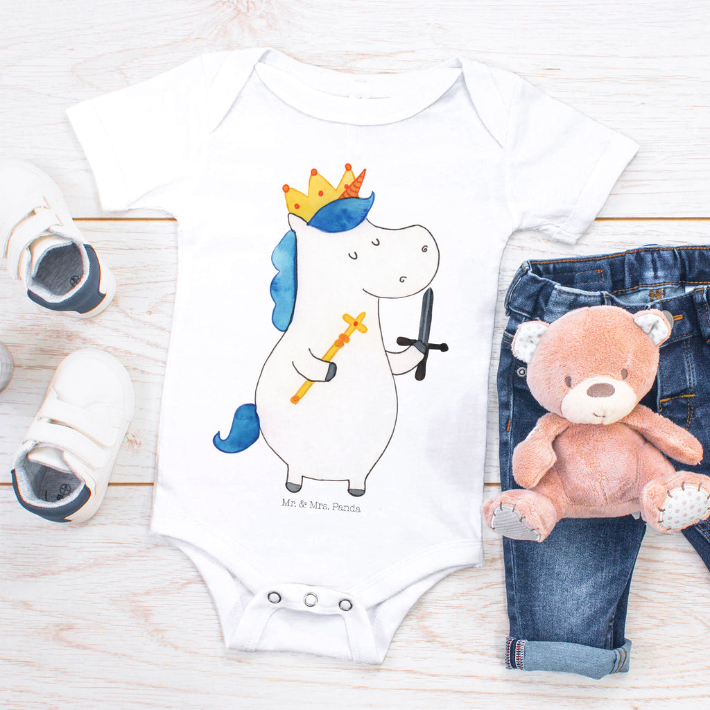 Organic Baby Body Einhorn König mit Schwert Babykleidung, Babystrampler, Strampler, Wickelbody, Baby Erstausstattung, Junge, Mädchen, Einhorn, Einhörner, Einhorn Deko, Pegasus, Unicorn, König, Ritter, Mittelalter