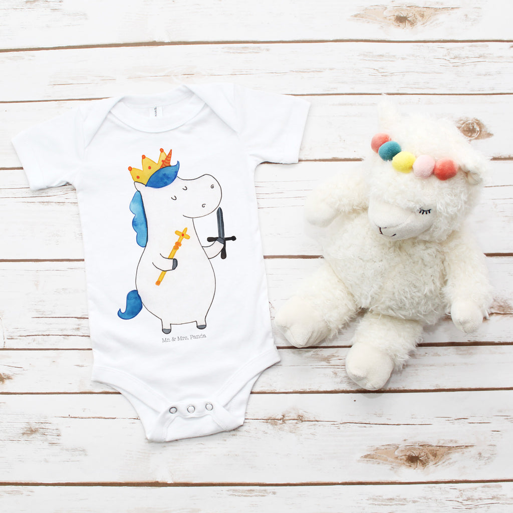 Organic Baby Body Einhorn König mit Schwert Babykleidung, Babystrampler, Strampler, Wickelbody, Baby Erstausstattung, Junge, Mädchen, Einhorn, Einhörner, Einhorn Deko, Pegasus, Unicorn, König, Ritter, Mittelalter
