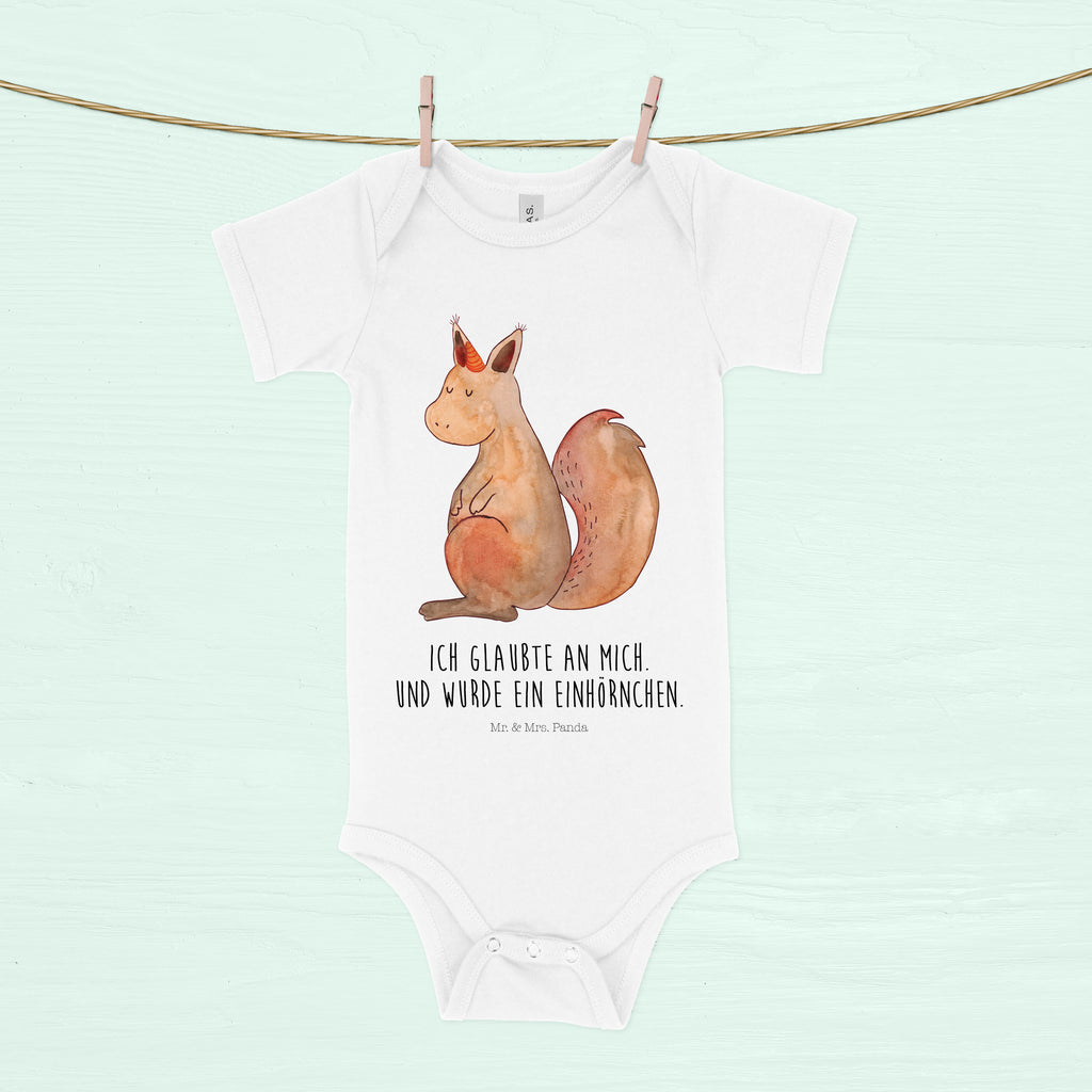 Organic Baby Body Einhörnchen Glaube Babykleidung, Babystrampler, Strampler, Wickelbody, Baby Erstausstattung, Junge, Mädchen, Einhorn, Einhörner, Einhorn Deko, Pegasus, Unicorn, Einhörnchen, Eichhörnchen, Eichhorn