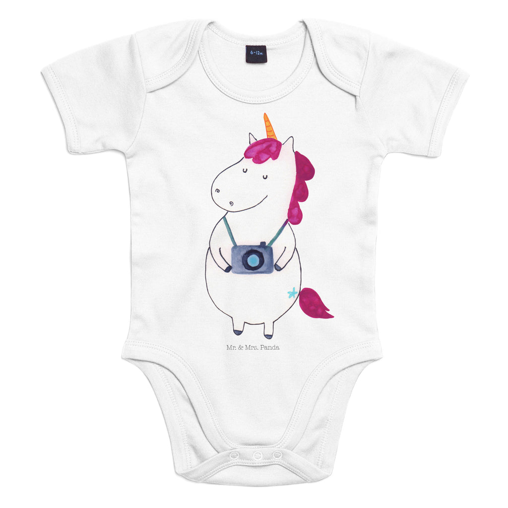Organic Baby Body Einhorn Fotograf Babykleidung, Babystrampler, Strampler, Wickelbody, Baby Erstausstattung, Junge, Mädchen, Einhorn, Einhörner, Einhorn Deko, Pegasus, Unicorn, Fotograf, Fotografie, Kamera, Reisen, Weltreise, Weltenbummler, Urlaub, Tourist, Kurztrip, Reise, Städtereise