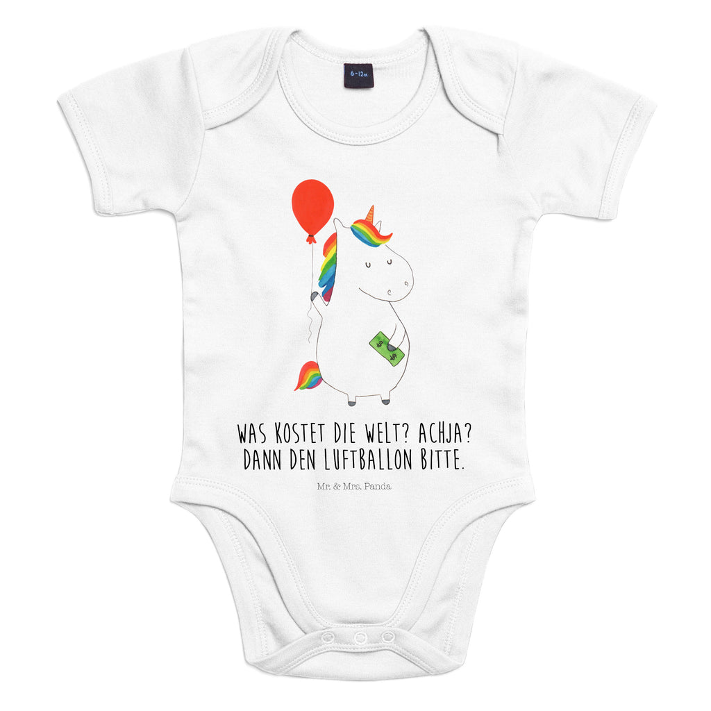 Organic Baby Body Einhorn Luftballon Babykleidung, Babystrampler, Strampler, Wickelbody, Baby Erstausstattung, Junge, Mädchen, Einhorn, Einhörner, Einhorn Deko, Pegasus, Unicorn, Luftballon, Geld, Lebenslust, Freude, Geschenk, Freundin