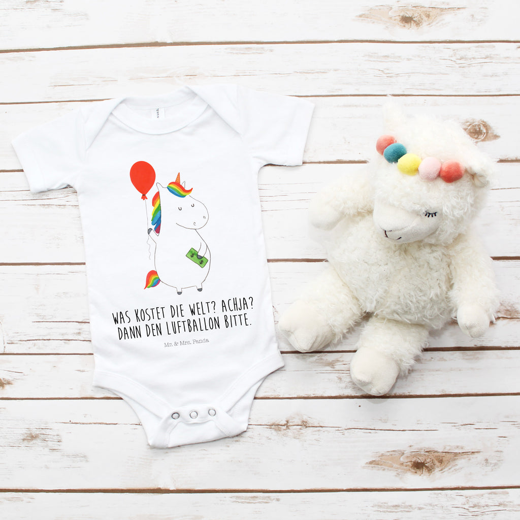 Organic Baby Body Einhorn Luftballon Babykleidung, Babystrampler, Strampler, Wickelbody, Baby Erstausstattung, Junge, Mädchen, Einhorn, Einhörner, Einhorn Deko, Pegasus, Unicorn, Luftballon, Geld, Lebenslust, Freude, Geschenk, Freundin