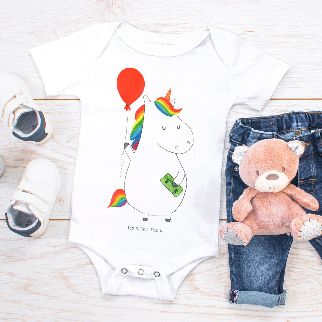 Organic Baby Body Einhorn Luftballon Babykleidung, Babystrampler, Strampler, Wickelbody, Baby Erstausstattung, Junge, Mädchen, Einhorn, Einhörner, Einhorn Deko, Pegasus, Unicorn, Luftballon, Geld, Lebenslust, Freude, Geschenk, Freundin