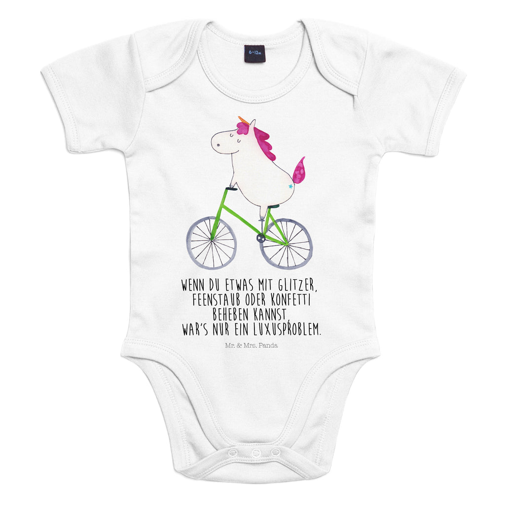 Organic Baby Body Einhorn Radfahrer Babykleidung, Babystrampler, Strampler, Wickelbody, Baby Erstausstattung, Junge, Mädchen, Einhorn, Einhörner, Einhorn Deko, Pegasus, Unicorn, Radfahren, Radfahrer, Rad, Bike, Feenstaub, Konfetti, Luxusproblem, Kummer, Liebeskummer