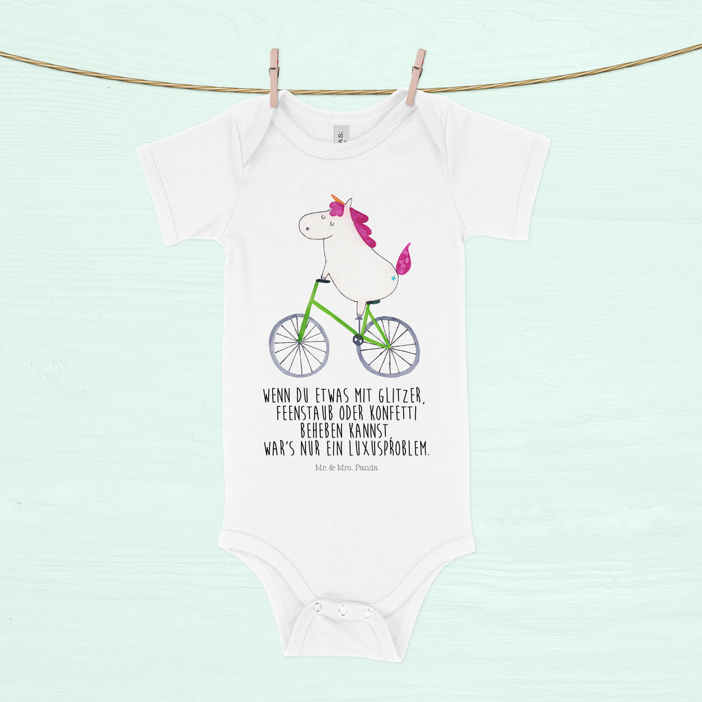 Organic Baby Body Einhorn Radfahrer Babykleidung, Babystrampler, Strampler, Wickelbody, Baby Erstausstattung, Junge, Mädchen, Einhorn, Einhörner, Einhorn Deko, Pegasus, Unicorn, Radfahren, Radfahrer, Rad, Bike, Feenstaub, Konfetti, Luxusproblem, Kummer, Liebeskummer