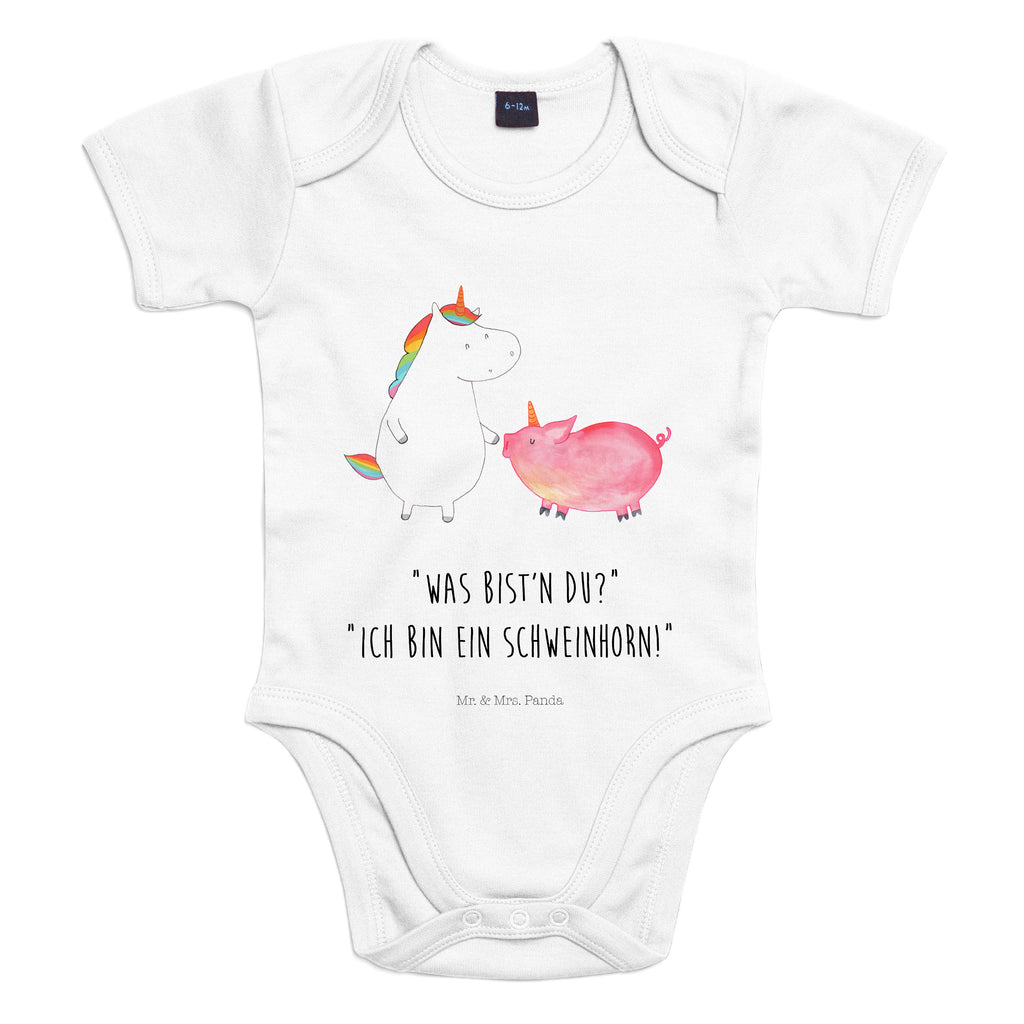 Organic Baby Body Einhorn + Schweinhorn Babykleidung, Babystrampler, Strampler, Wickelbody, Baby Erstausstattung, Junge, Mädchen, Einhorn, Einhörner, Einhorn Deko, Pegasus, Unicorn, Freundschaft, Schweinhorn, Schwein, Freundin, Schweinchen