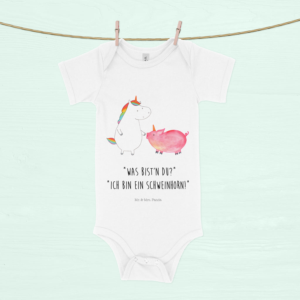 Organic Baby Body Einhorn + Schweinhorn Babykleidung, Babystrampler, Strampler, Wickelbody, Baby Erstausstattung, Junge, Mädchen, Einhorn, Einhörner, Einhorn Deko, Pegasus, Unicorn, Freundschaft, Schweinhorn, Schwein, Freundin, Schweinchen