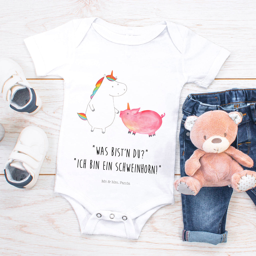 Organic Baby Body Einhorn + Schweinhorn Babykleidung, Babystrampler, Strampler, Wickelbody, Baby Erstausstattung, Junge, Mädchen, Einhorn, Einhörner, Einhorn Deko, Pegasus, Unicorn, Freundschaft, Schweinhorn, Schwein, Freundin, Schweinchen