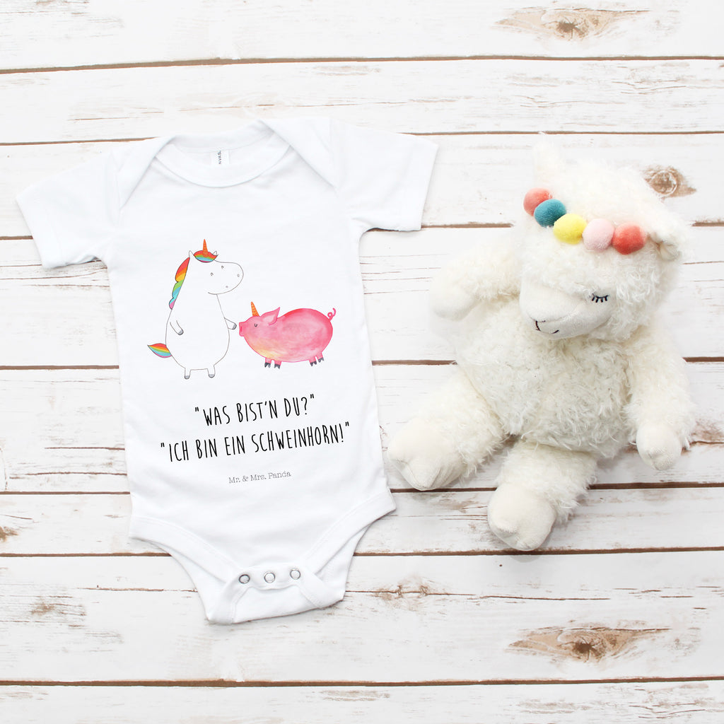 Organic Baby Body Einhorn + Schweinhorn Babykleidung, Babystrampler, Strampler, Wickelbody, Baby Erstausstattung, Junge, Mädchen, Einhorn, Einhörner, Einhorn Deko, Pegasus, Unicorn, Freundschaft, Schweinhorn, Schwein, Freundin, Schweinchen