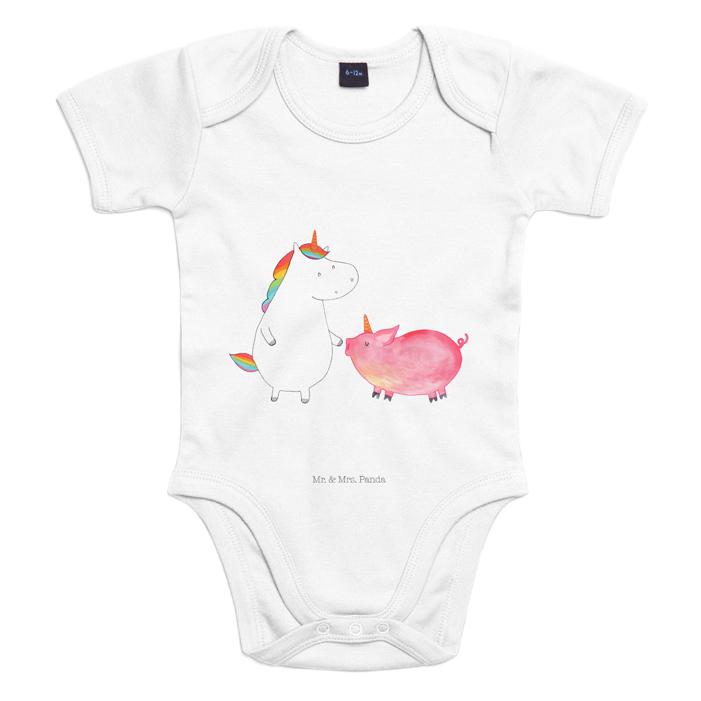 Organic Baby Body Einhorn + Schweinhorn Babykleidung, Babystrampler, Strampler, Wickelbody, Baby Erstausstattung, Junge, Mädchen, Einhorn, Einhörner, Einhorn Deko, Pegasus, Unicorn, Freundschaft, Schweinhorn, Schwein, Freundin, Schweinchen