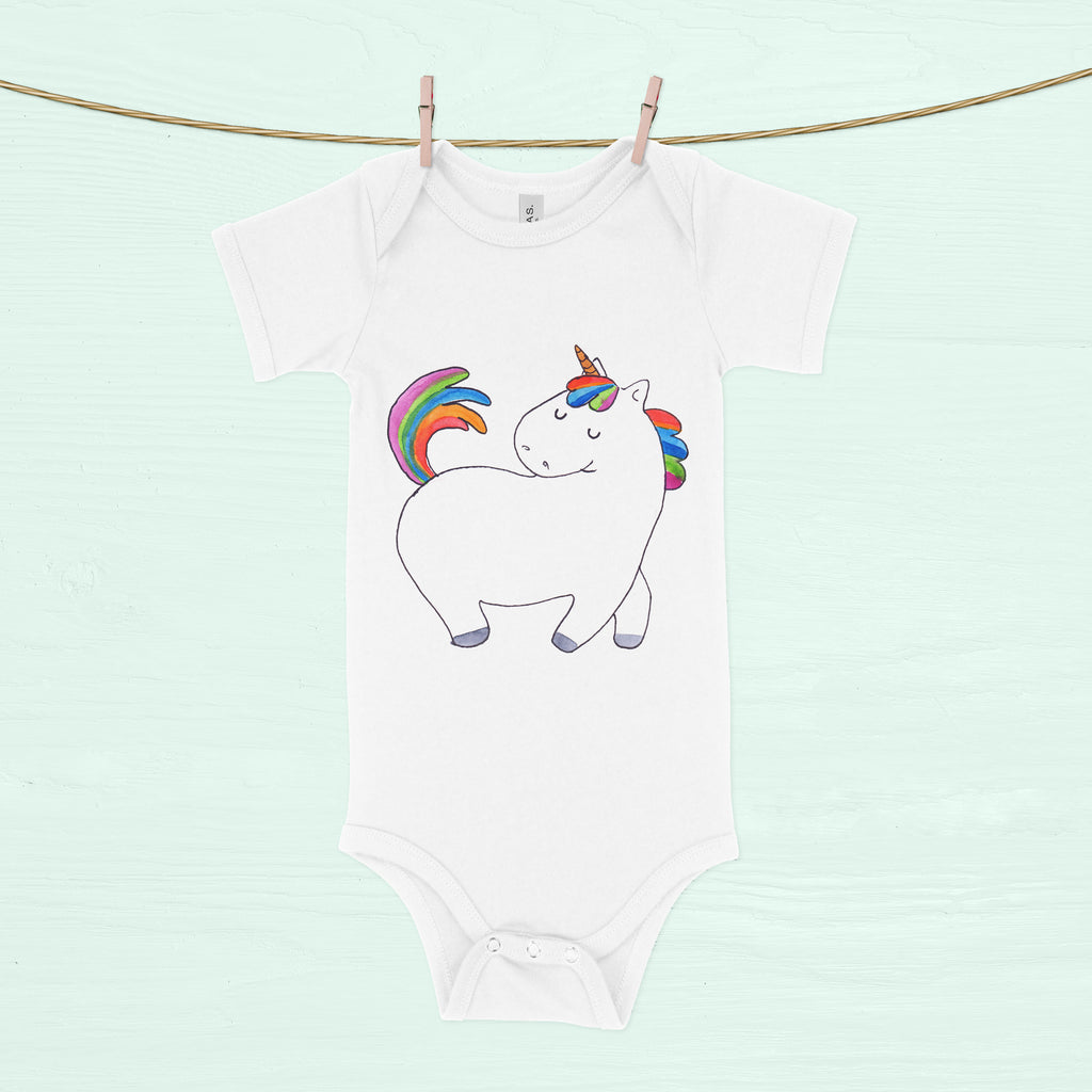Organic Baby Body Einhorn stolzierend Babykleidung, Babystrampler, Strampler, Wickelbody, Baby Erstausstattung, Junge, Mädchen, Einhorn, Einhörner, Einhorn Deko, Pegasus, Unicorn, stolz, anders, bunt, Pferd, Reiter, Reiten, Freundin, Geschenk