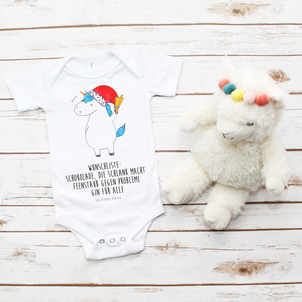 Organic Baby Body Einhorn Weihnachtsmann Babykleidung, Babystrampler, Strampler, Wickelbody, Baby Erstausstattung, Junge, Mädchen, Einhorn, Einhörner, Einhorn Deko, Pegasus, Unicorn, Gin, Schokolade, Schoki, Weihnachten, Weihnachtsmann, Nikolaus, Wunschzettel, Wunschliste, Feenstaub
