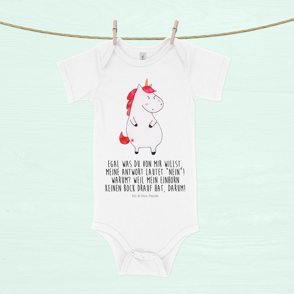 Organic Baby Body Einhorn wütend Babykleidung, Babystrampler, Strampler, Wickelbody, Baby Erstausstattung, Junge, Mädchen, Einhorn, Einhörner, Einhorn Deko, Pegasus, Unicorn, Realität, Ansage, lustlos, nein, Büro, Arbeit, wütend, dumme Fragen, lustig, Spaß, Geschenk