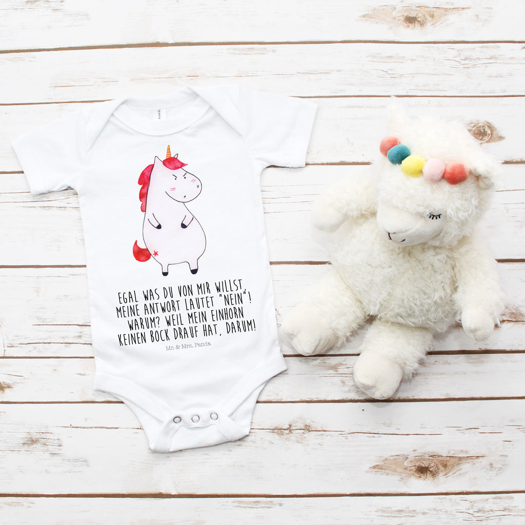 Organic Baby Body Einhorn wütend Babykleidung, Babystrampler, Strampler, Wickelbody, Baby Erstausstattung, Junge, Mädchen, Einhorn, Einhörner, Einhorn Deko, Pegasus, Unicorn, Realität, Ansage, lustlos, nein, Büro, Arbeit, wütend, dumme Fragen, lustig, Spaß, Geschenk