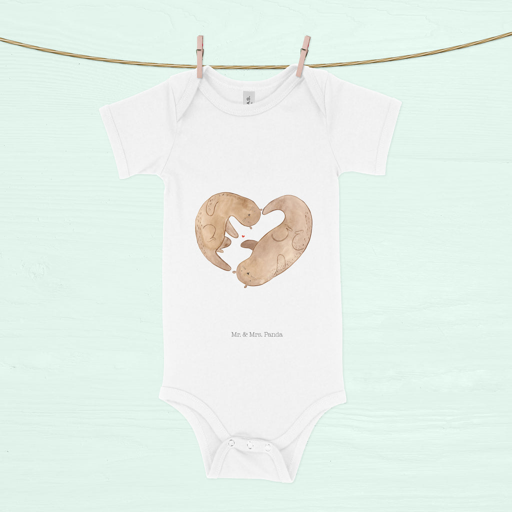 Organic Baby Body Otter Herz Babykleidung, Babystrampler, Strampler, Wickelbody, Baby Erstausstattung, Junge, Mädchen, Otter, Fischotter, Seeotter, Liebe, Herz, Liebesbeweis, Liebesgeschenk, Bessere Hälfte, Love you, Jahrestag, Hochzeitstag, Verlobung, gemeinsames Leben