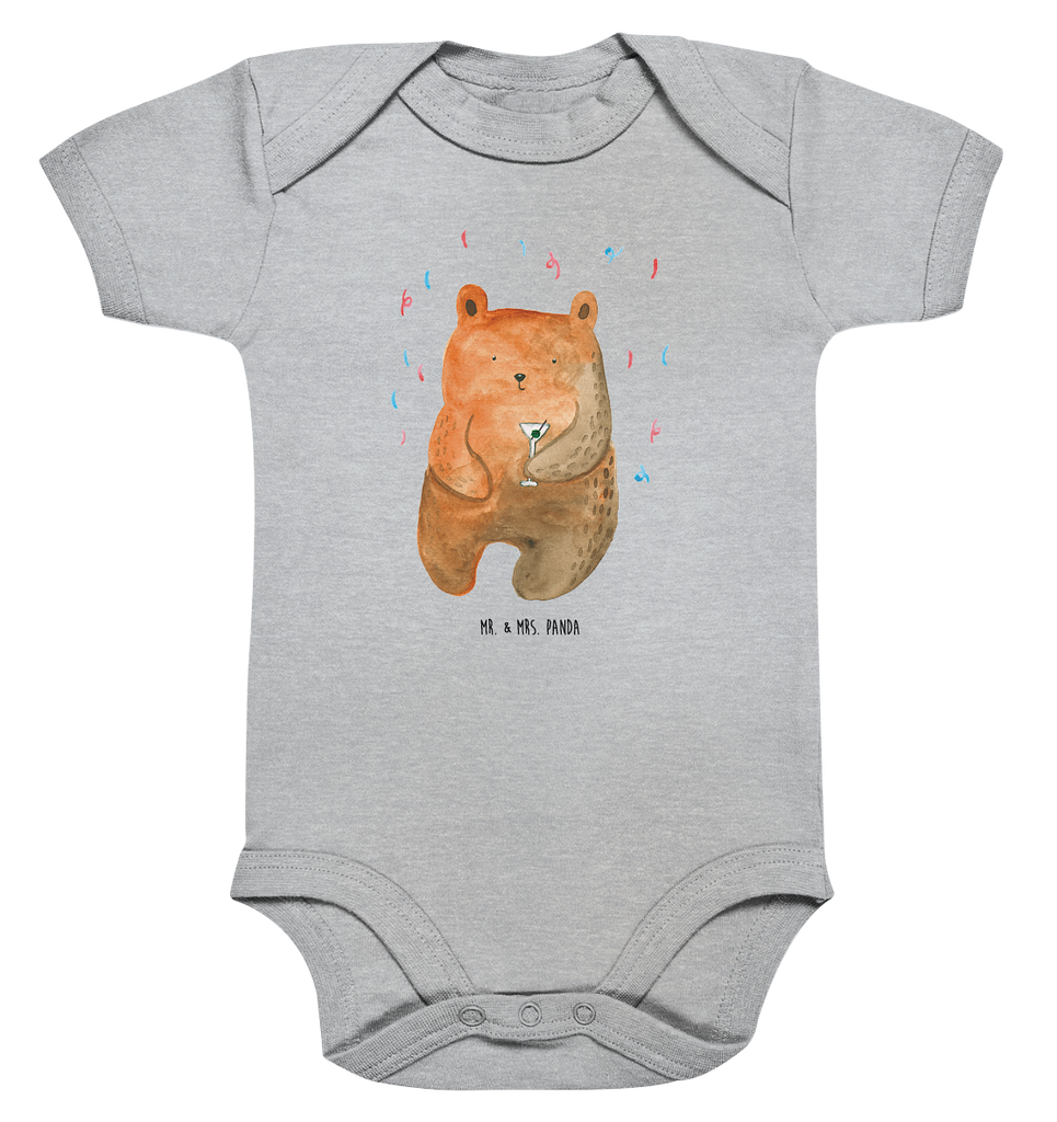 Organic Baby Body Bär Party Babykleidung, Babystrampler, Strampler, Wickelbody, Baby Erstausstattung, Junge, Mädchen, Bär, Teddy, Teddybär, Geburtstag, Geburtstagsgeschenk, Geschenk, Party, Feiern, Abfeiern, Mitbringsel, Gute Laune, Lustig